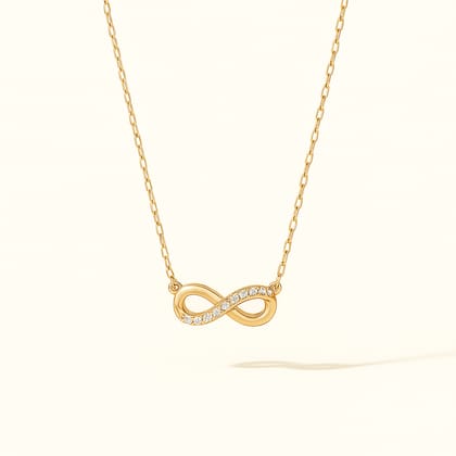Zirconia Infinity Pendant - 18K Gold Plated