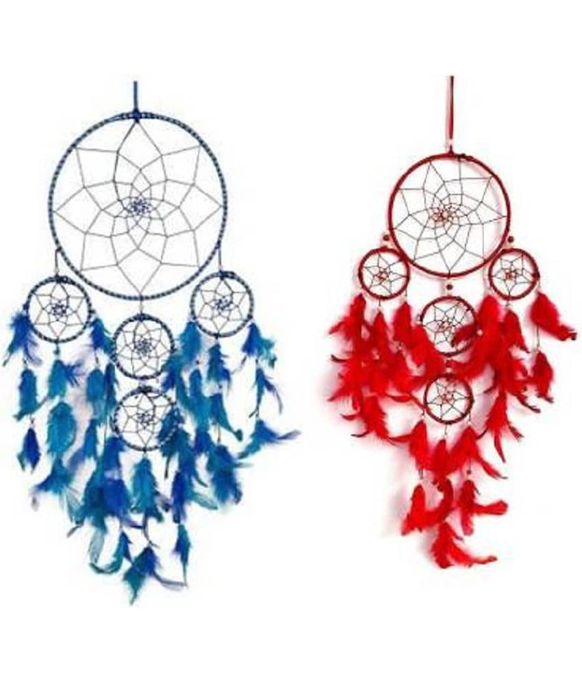 new lucky Feather Multicolour Dream Catcher - Pack of 1 ( 51 X 18 cms )