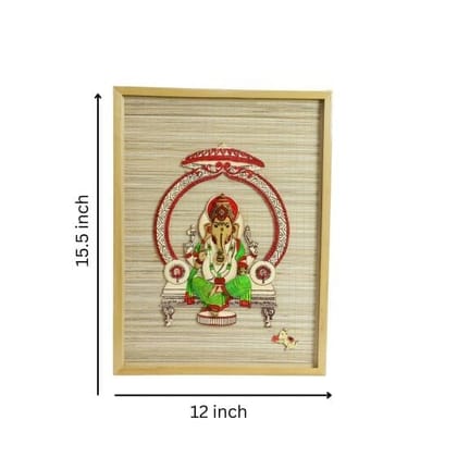 Handcrafted Lord Ganesha Wall Art with Frame