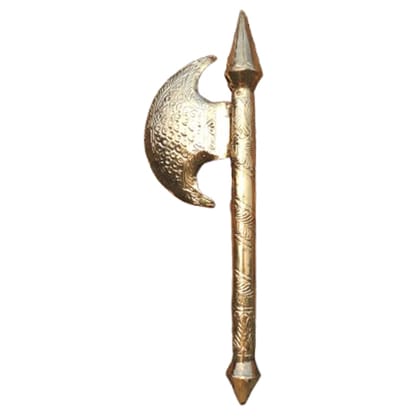 Brass Bhagwan Parshuram Farsa, Height : 20.5 Inch (ZMAS621 D)