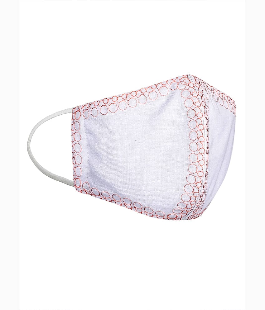 Anekaant - White Cotton Mask ( Pack of 1 )