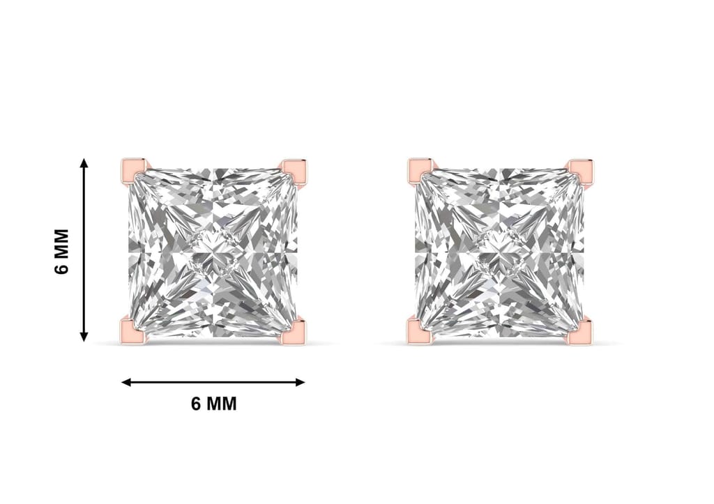 Princess Solitaire Studs