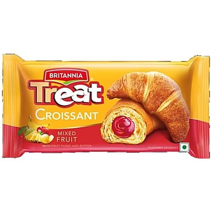 Britannia Treat Croissant - Mixed Fruit, soft, 100% Veg, 47 g