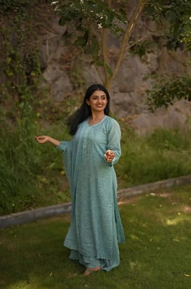 Viscose Plazzo Set - Tiffany Green-Tiffany Green / Viscose / S