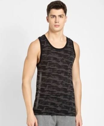 Jockey Mens Muscle Tee Athleisure|9928 ( Prints May Vary)-Black / L