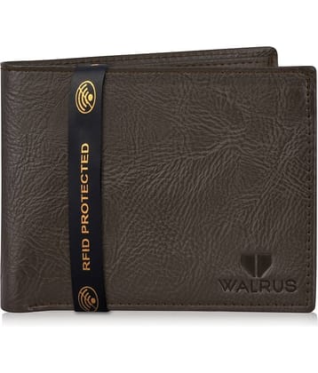 Walrus Faux Leather Brown Casual Regular Wallet