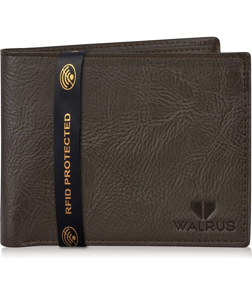 Walrus Faux Leather Brown Casual Regular Wallet