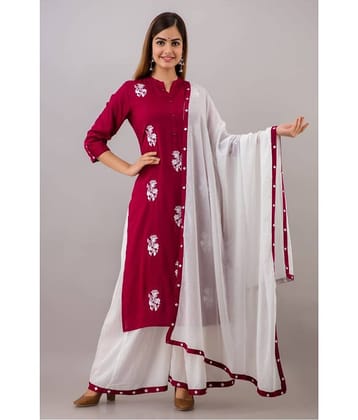 MAUKA Rayon Kurti With Sharara And Gharara - Stitched Suit Single