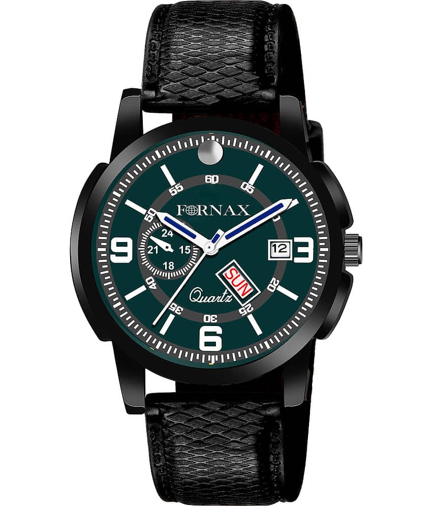 FORNAX - Black Silicon Analog Men's Watch