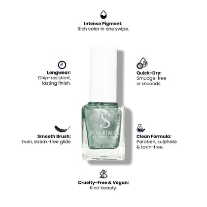 StarStruck by Sunny Leone - Sage Sparkle - Shimmer Nail Polish | Sparkling Finish & Smooth Application | Vegan & Cruelty-Free StarStruck by Sunny Leone - Sage Sparkle - Shimmer Nail Polish | Sparkling Finish & Smooth Application | Vegan & Cruelty-Free