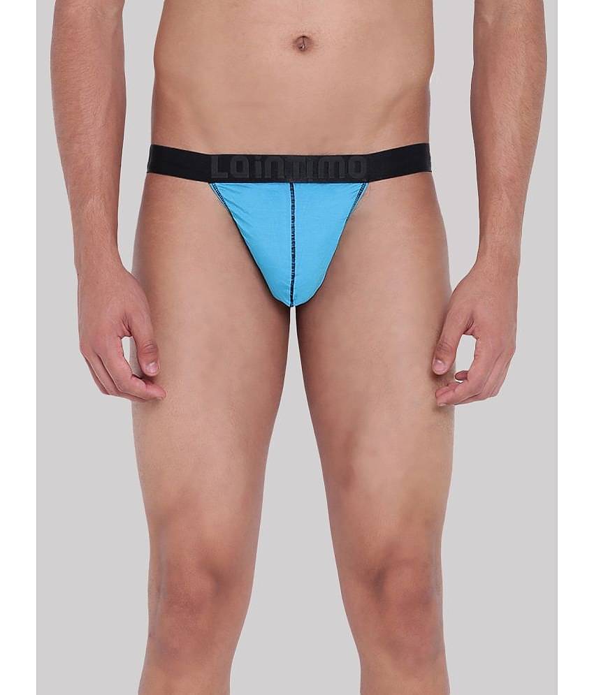 La Intimo Pack of 1 Modal Thongs For Men's ( Blue )