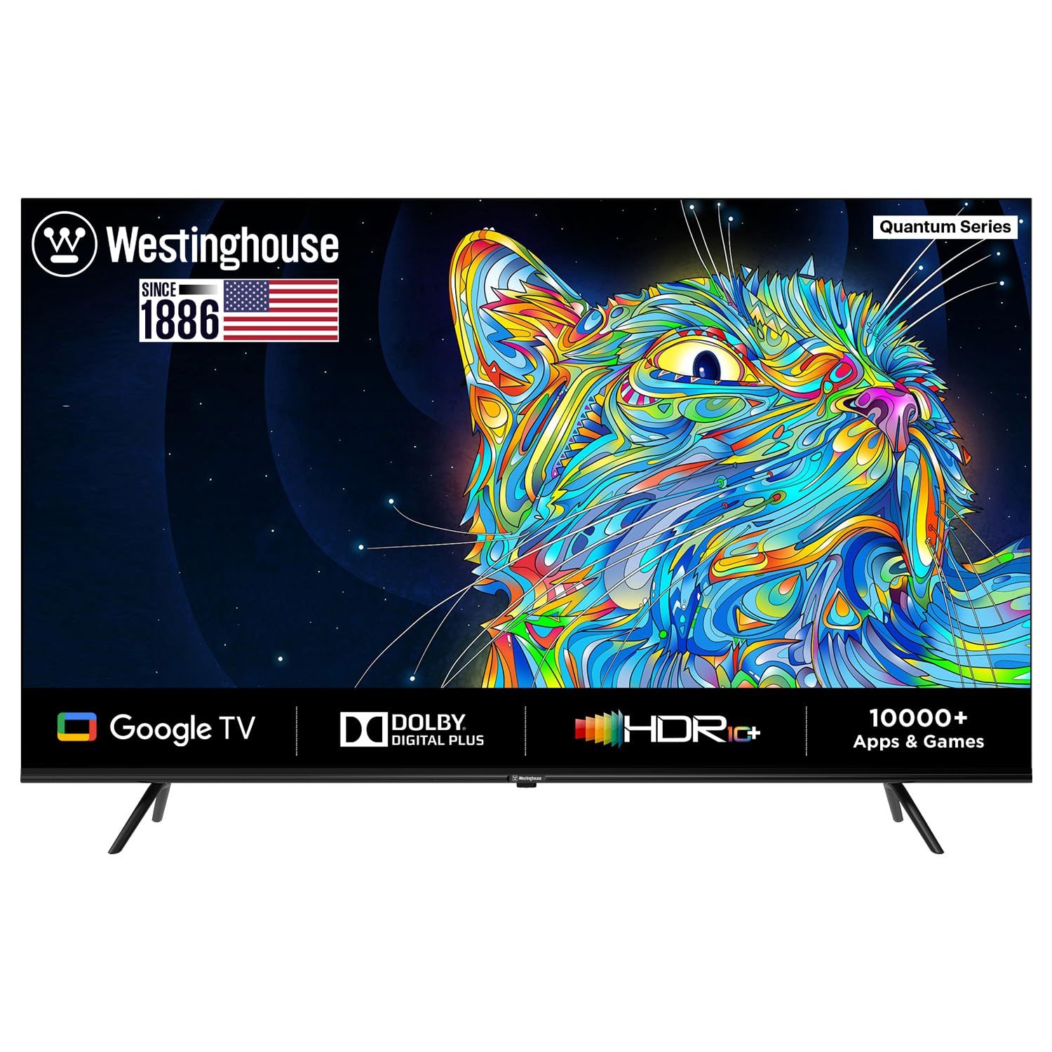 Westinghouse 139 cm (55 inches) Quantum Series Ultra HD LED Google TV WH55GTX40 (Black) Black