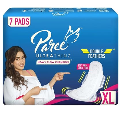 Paree Sanitary Pads - Ultra Thinz XL (Tri-fold), 7 pcs