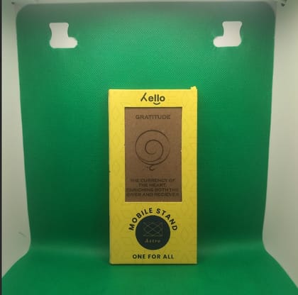 Hello Wooden Mobile Stand  Gratitude