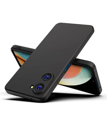 BEING STYLISH - Black Silicon Plain Cases Compatible For Realme 10 Pro 5G ( Pack of 1 )