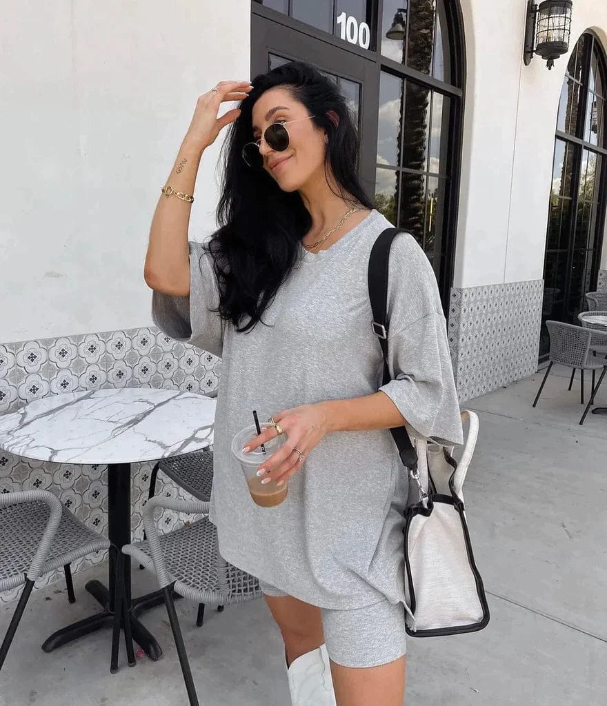 2 PIECE OUTFIT LOUNGE SET-S / Brown