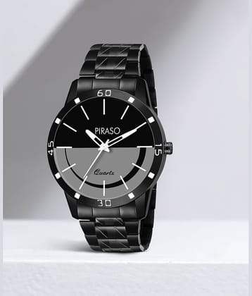 PIRASO Black Stainless Steel Analog Men's Watch