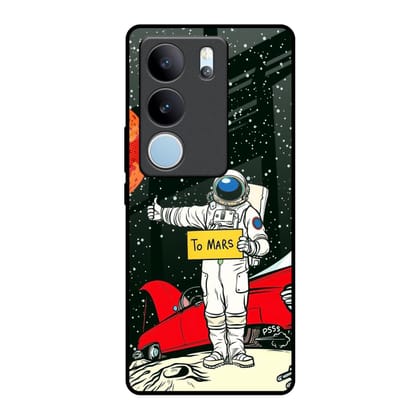 Astronaut on Mars Glass Case for Vivo V29 5G