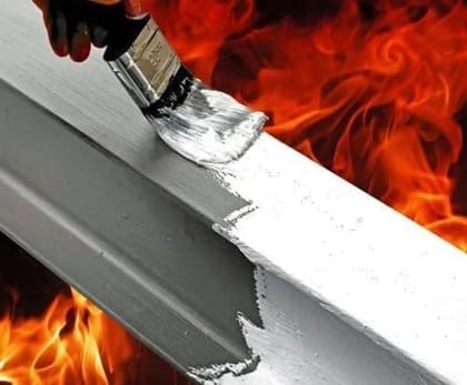 1001 Paints Fire Retardant Paint ST, Fire Resistant Coatings White, 30 45 Min Fire Resistance | For Metal, Mild Steel, Wood & Electrical Ducts | Heat-Resistant Protective Coating -1 Ltr