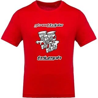 FastB Men Printed Round Neck Red T-Shirt