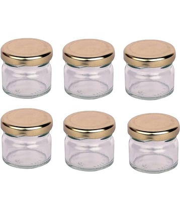 AFAST Coockes Jar Glass Transparent Cookie Container ( Set Of 6 )