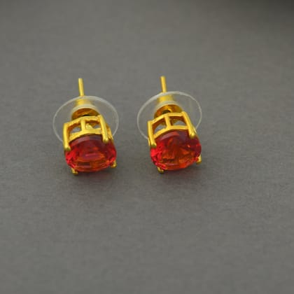 Red Wine Ruby Studs