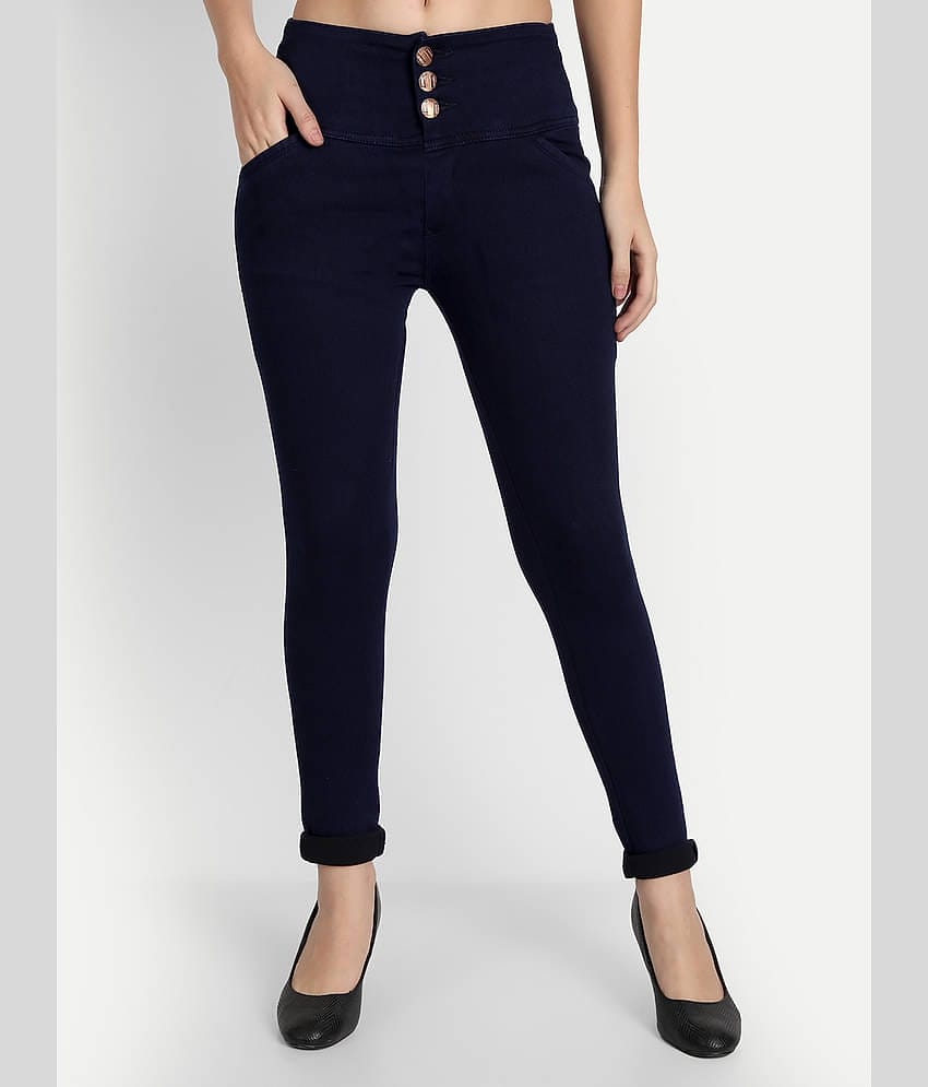 AngelFab - Navy Blue Denim Skinny Fit Women's Jeans ( Pack of 1 )