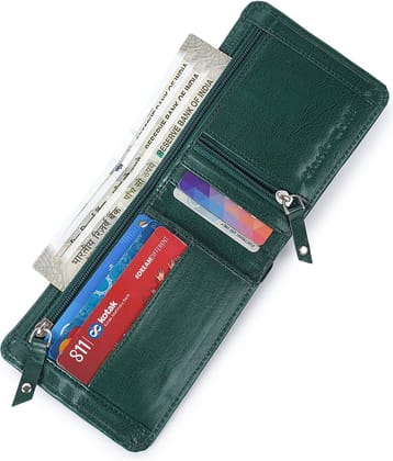 Classic World PU Printed Men's RFID Wallet With 5 Slots For Card ( Green , Pack of 1 )