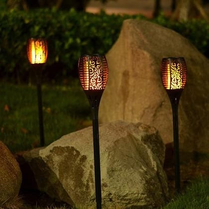 96 LED 3 in 1 Solar Mashaal Lights - Epyz (Pack of 2)-Warm White Light / Pack Of 2