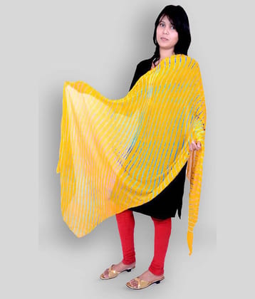 Apratim Yellow Georgette Leheria Dupatta
