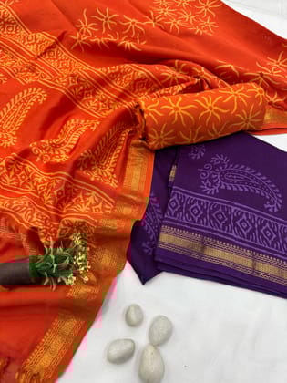 Maheshwari Silk Suit Set