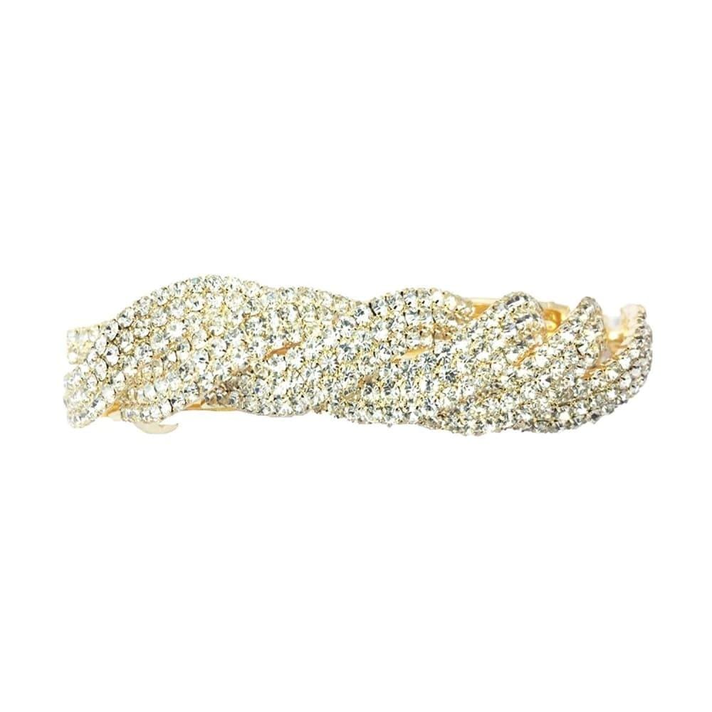 Rhinestones Studded Hair Barrette Buckle Clip
