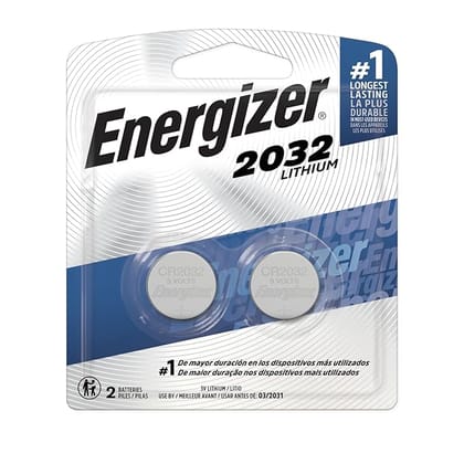 Energizer 2032BP-2 Battery Lithium Coin Cell 3V 240 mAh 20mm Dia. x 3.2mm H 3 g 2032 AD