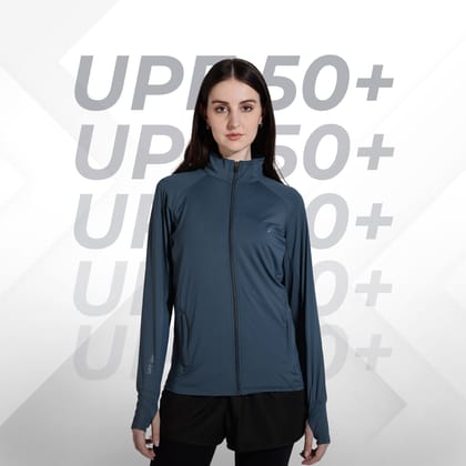 WOMENS SUNSCREEN JACKET ICE-Teal / S