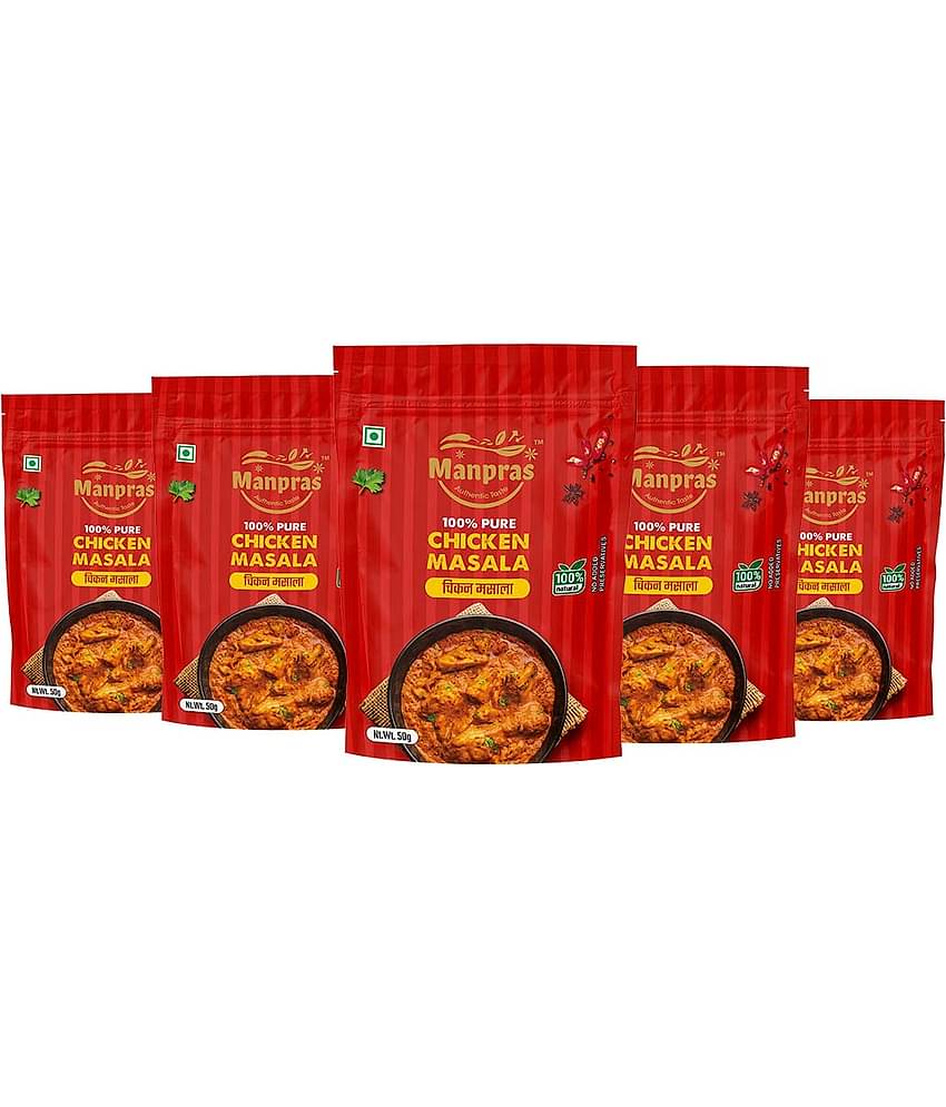 MANPRAS CHICKEN MASALA 50GM [ PACK OF 5 ] Masala 50 gm