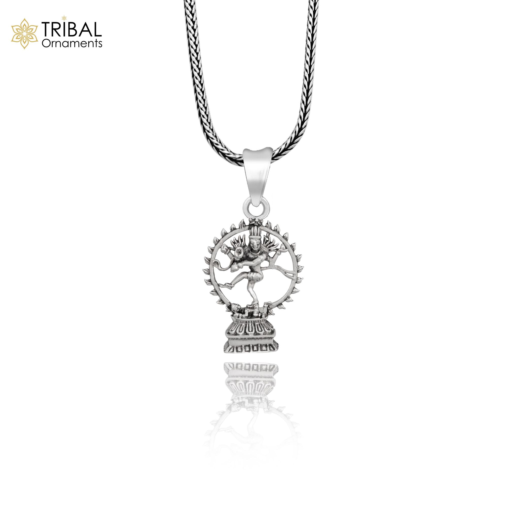 925 sterling silver handmade vintage Idol shiva Nataraaj pendant, amazing stylish unisex pendant locket personalized jewelry ssp487-Only Pendant