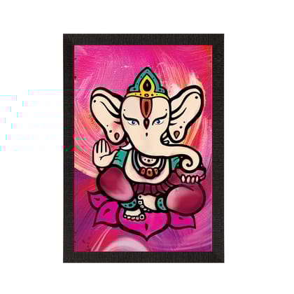 Lord Ganesha Satin Matt Texture UV Art Painting