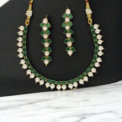 Sri Jagdamba Pearls Trellis Pearl Set For Women Girls