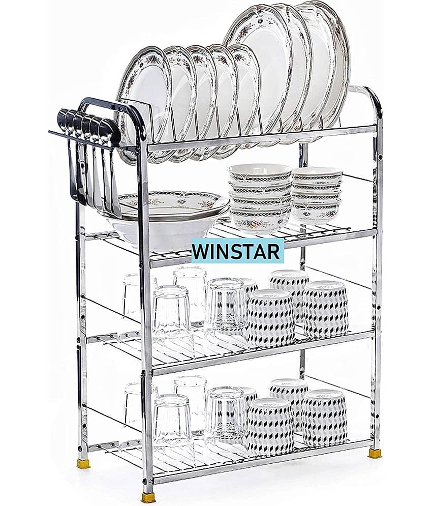 Winstar Silver Stainless Steel Dish Racks ( Pack of 1 )