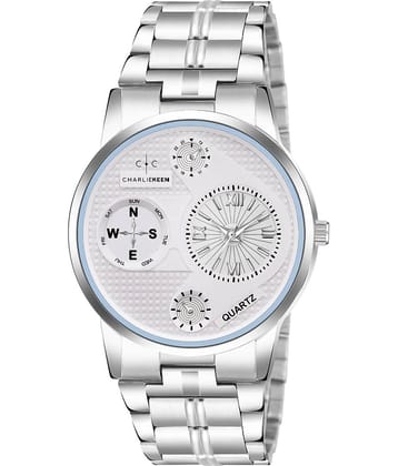 CHARLIEKEEN Silver Stainless Steel Analog Men's Watch