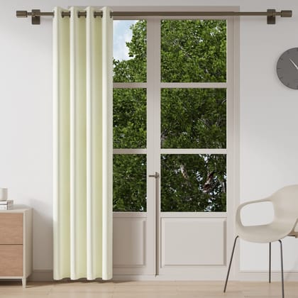 DDECOR - 100% PolyesterPlains And Textures PatternDoor 7 Ft|135 CM X 225 CM| - White