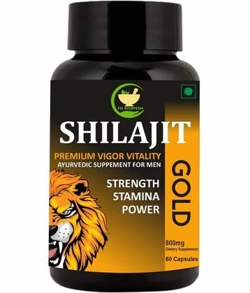 FIJ AYURVEDA Shilajit Gold Capsule for Men & Women - 800mg 60 Capsules