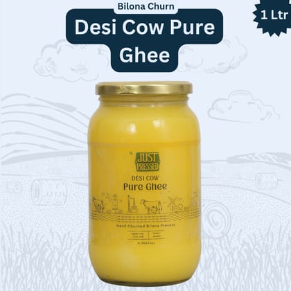 Pure Bilona Desi Cow Ghee - 1 Ltr - Just Pressed