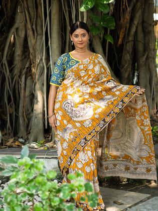 Godhenu Kalamkari Saree