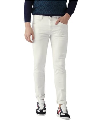 HALOGEN - White Denim Skinny Fit Men's Jeans ( Pack of 1 )