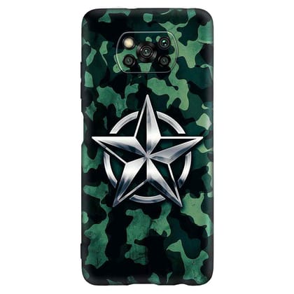 camouflage Captain POCO X3 Premium Embossed Mobile cover