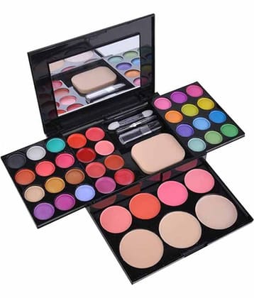 Ads Makeup-Kit Laptop With 24 Color Eye Shadow, Blusher, Compact Etc- A8199 - Multi-Coloured