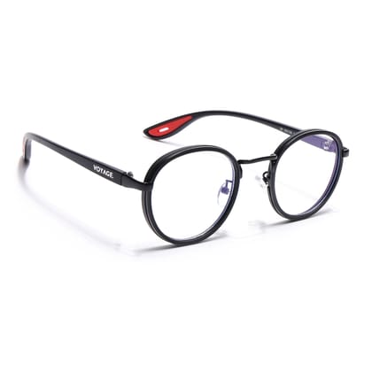 Pilot | Black Round Eyeglasses for Men & Women | 2#MG6668-C1