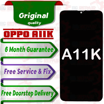 Oppo A11K Combo LCD with Touch Screen for A11K  Black (display glass combo folder)