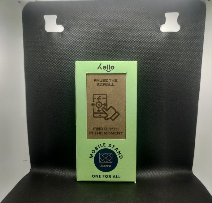 Hello Wooden Mobile Stand  Pause the Scroll